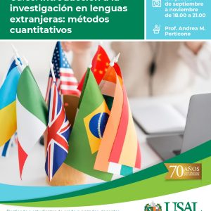 Seminario: “Introducción a la investigación en lenguas extranjeras: métodos cuantitativos” 2º cuatrimestre (D. V. No.166/26)