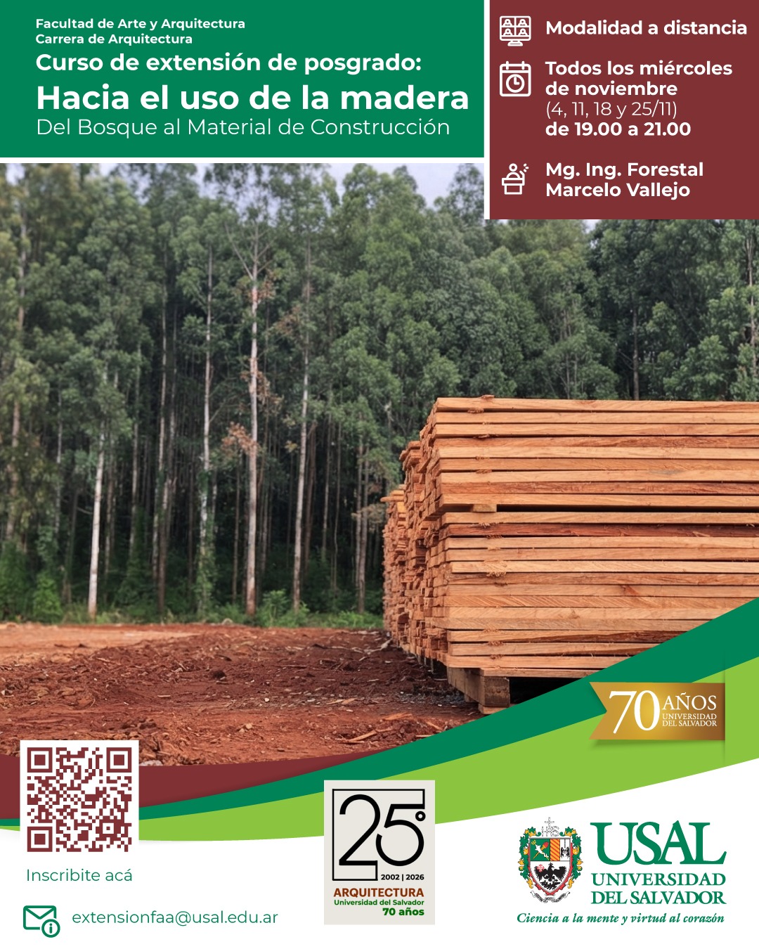 Hacia el uso de la madera.  Del Bosque al Material de Construcción