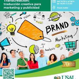 CURSO-TALLER: TRANSCREACIÓN: TRADUCCIÓN CREATIVA PARA MARKETING Y PUBLICIDAD (D.V.No.134/26)